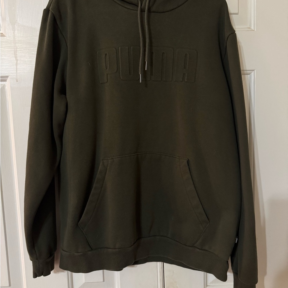 PUMA Olive green Hoodie